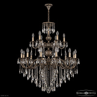 Большая хрустальная люстра Bohemia IVELE Crystal AL79101/12+6/300/2D B SGB