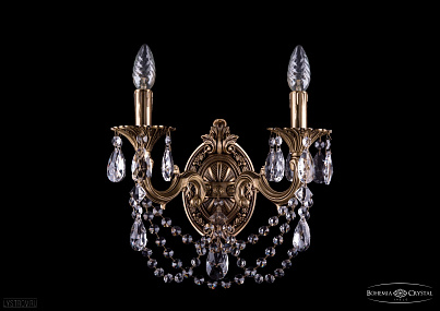 Бра литое с хрусталем Bohemia IVELE Crystal 1702B/2/175 C/FP