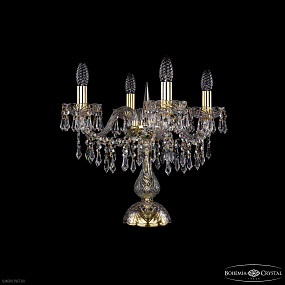 Настольная лампа с хрусталем Bohemia IVELE Crystal 1403L/4/141-39 G