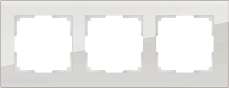 Рамка на 3 поста (дымчатый,стекло) Werkel WL01-Frame-03