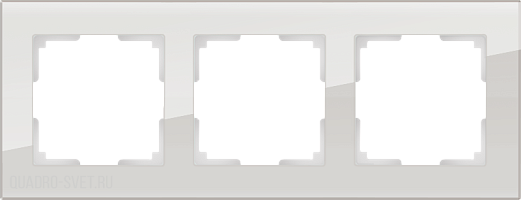 Рамка на 3 поста (дымчатый,стекло) Werkel WL01-Frame-03