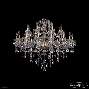 Большая хрустальная люстра Bohemia IVELE Crystal 1415/16+8/360 G