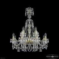 Хрустальная подвесная люстра Bohemia IVELE Crystal 1410/8+4/240/XL-80 G V0300