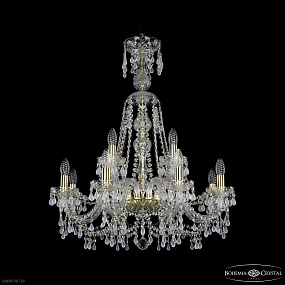 Хрустальная подвесная люстра Bohemia IVELE Crystal 1410/8+4/240/XL-80 G V0300