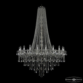 Большая хрустальная люстра Bohemia IVELE Crystal 1415/20/400/h-173 Ni