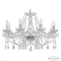 Хрустальная подвесная люстра Bohemia IVELE Crystal 107/8/240 Ni