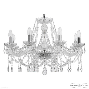 Хрустальная подвесная люстра Bohemia IVELE Crystal 107/8/240 Ni