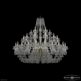 Большая хрустальная люстра Bohemia IVELE Crystal 1409/24+12+6/530 G