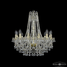 Хрустальная подвесная люстра Bohemia IVELE Crystal 1409/12/195/h-63 G
