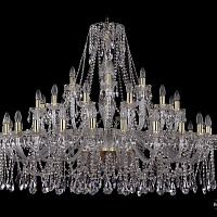 Хрустальная подвесная люстра Bohemia IVELE Crystal 1413/24+12+6/460-100/G