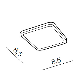 Встраиваемый светодиодный светильник Azzardo Slim 9 Square AZ2830