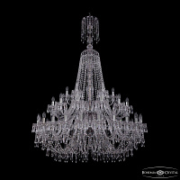 Большая хрустальная люстра Bohemia IVELE Crystal 1403/24+12+6/460/XL-177/2d Ni