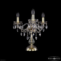 Настольная лампа с хрусталем Bohemia IVELE Crystal 1415L/3/141-39 G