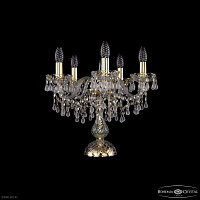 Настольная лампа с хрусталем Bohemia IVELE Crystal 1410L/5/141-39 G V0300
