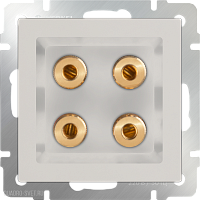 Акустическая розетка (слоновая кость) Werkel WL03-AUDIOx4 ivory
