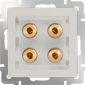 Акустическая розетка (слоновая кость) Werkel WL03-AUDIOx4 ivory