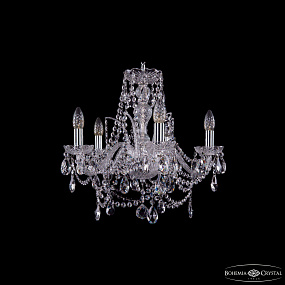 Хрустальная подвесная люстра Bohemia IVELE Crystal 1411/5/160/Ni