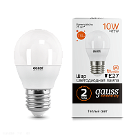 Лампа Gauss LED Elementary Globe 10W E27 3000K 53210