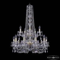 Большая хрустальная люстра Bohemia IVELE Crystal 1402/10+5/240/h-90/2d G