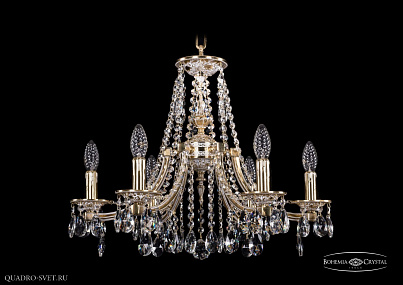 Литая подвесная люстра с хрусталем Bohemia IVELE Crystal 1771/6/190/A/GW