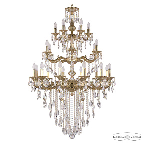 Большая хрустальная люстра Bohemia Ivele Crystal Verona 72114/12+6+6/300/3d B G
