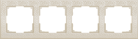 Рамка на 4 поста (слоновая кость) Werkel WL05-Frame-04-ivory