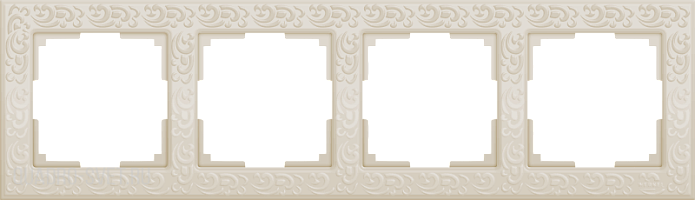 Рамка на 4 поста (слоновая кость) Werkel WL05-Frame-04-ivory
