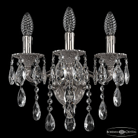 Бра с хрусталем Bohemia Ivele Crystal Verona 7202B11/3/125 B Ni