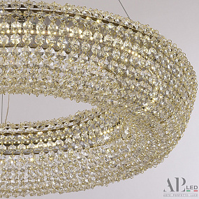 Хрустальная подвесная светодиодная люстра APL LED Rimini S502.0.60.A.4000.Gold