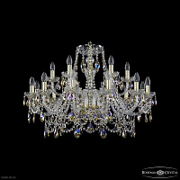 Большая хрустальная люстра Bohemia IVELE Crystal 1411/12+6/300 G K801