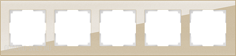 Рамка на 5 постов (шампань) Werkel WL01-Frame-05