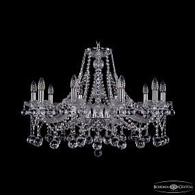 Хрустальная подвесная люстра Bohemia IVELE Crystal 1413/10/300/Ni/Balls