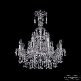 Хрустальная подвесная люстра Bohemia IVELE Crystal 1403/8+4/195/XL-65 Ni