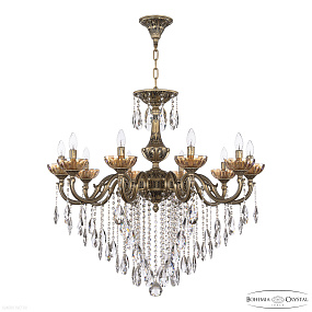 Большая хрустальная люстра Bohemia IVELE Crystal AL78101/10/300 B AGB P Shampan/M-1H