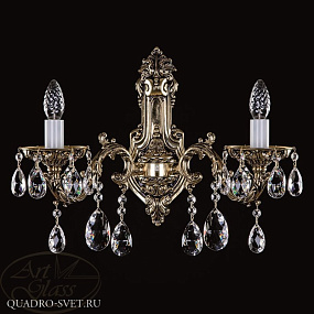 Бра ARTGLASS CR 0011-02-20 BRASS ANTIQUE CE