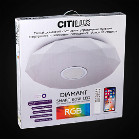 Потолочный светодиодный светильник CITILUX Диамант Смарт CL713A80G