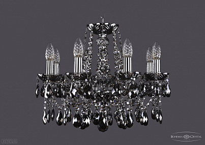 Хрустальная подвесная люстра Bohemia IVELE Crystal 1413/8/165/NI/M781