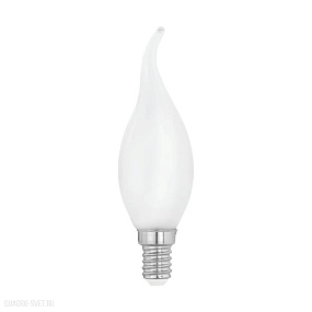 Лампа светодиодная CF35 1x4W(E14), 470lm, 4000K, опал EGLO LM_LED_E14 12565