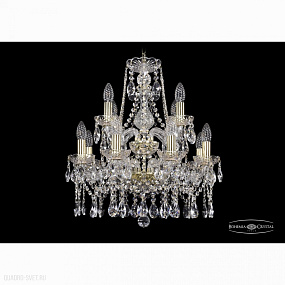Хрустальная подвесная люстра Bohemia IVELE Crystal 1413/8+4/165/2d/G