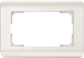 Рамка для двойной розетки (перламутровый) Werkel WL12-Frame-01-DBL