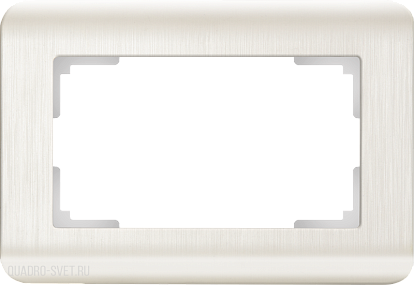 Рамка для двойной розетки (перламутровый) Werkel WL12-Frame-01-DBL