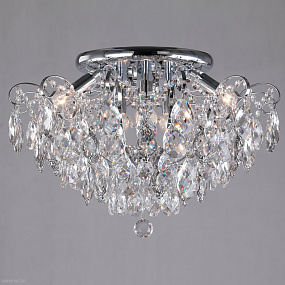 Потолочная люстра с хрусталем Eurosvet Crystal 10081/6 хром/прозрачный хрусталь Strotskis