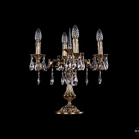 Литая настольная лампа с хрусталем Bohemia IVELE Crystal 7001/4/125-45/A/GB