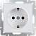 Розетка с заземлением (белая) Werkel WL01-SKG-01-IP20