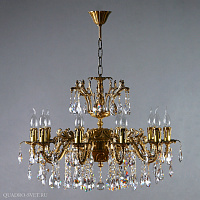 Люстра большая AMBIENTE Granada 2118/10 AB Tear Drop