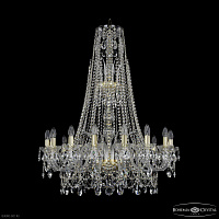 Большая хрустальная люстра Bohemia IVELE Crystal 1411/16/300/XL-108 G