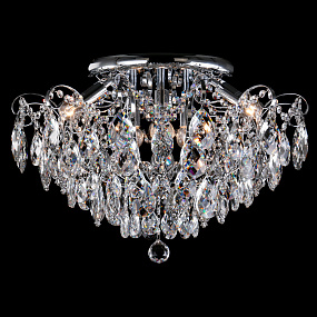Потолочная люстра с хрусталем Eurosvet Crystal 10081/6 хром/прозрачный хрусталь Strotskis