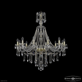 Большая хрустальная люстра Bohemia IVELE Crystal 1415/12/360/XL-113 G