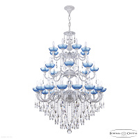 Большая хрустальная люстра Bohemia IVELE Crystal AL78101/16+8+8/300/3d B WMN P Aquamarine/M-1F