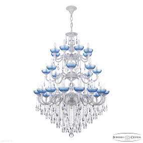 Большая хрустальная люстра Bohemia IVELE Crystal AL78101/16+8+8/300/3d B WMN P Aquamarine/M-1F